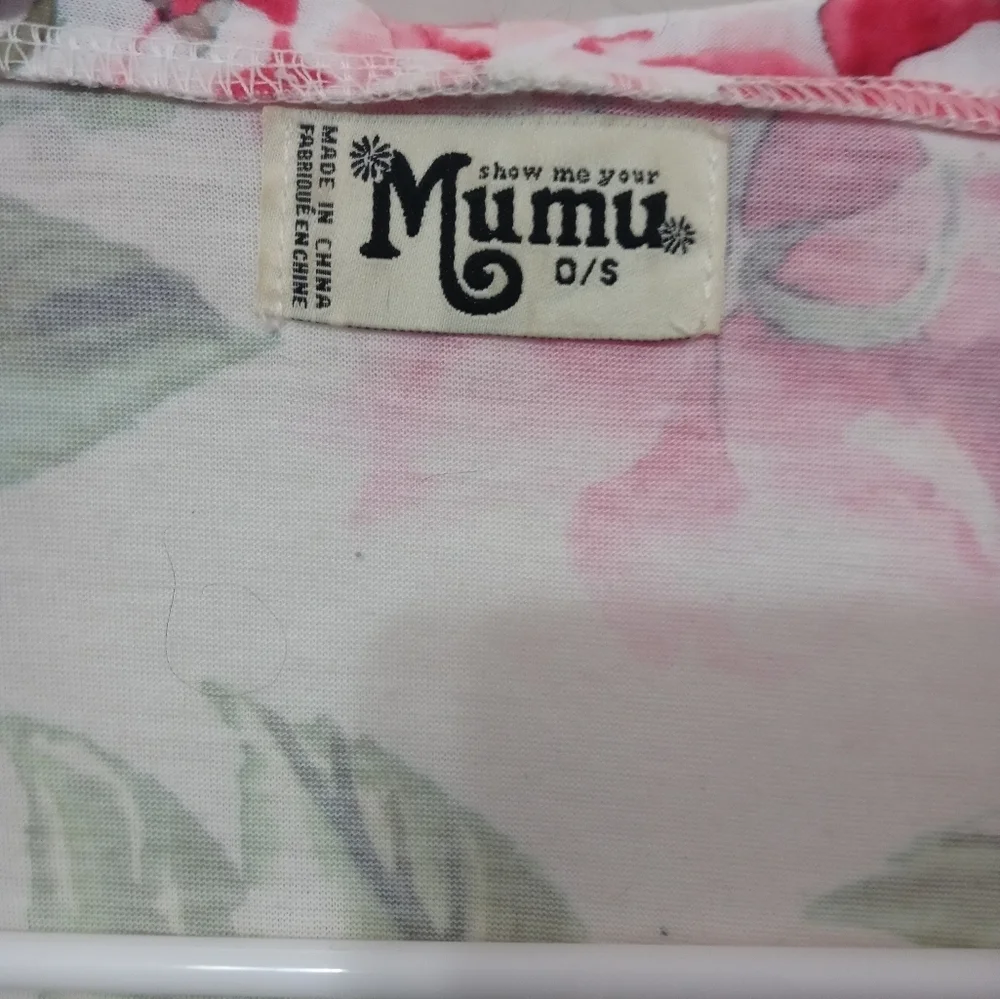 Show Me Your MuMu Floral Short Sleeve Knee Length Robe W Tie belt OS